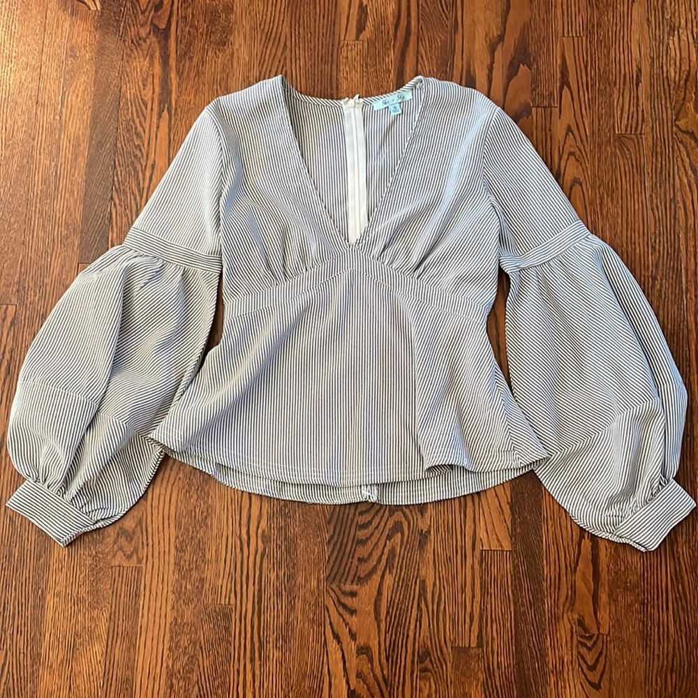 She + Sky striped top